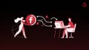 На этом изображении человек слева держит большой логотип с буквой «f» в Facebook. Стрелки переходят от логотипа к человеку, сидящему за компьютером справа, который смотрит на страницу блога. Это визуально отражает основную концепцию статьи: использование Facebook как мощного канала для направления пользователей на ваш блог. Иллюстрация передаёт суть руководства, которое предлагает проверенные стратегии превращения присутствия в Facebook в стабильный движок для привлечения трафика с Facebook на ваш блог.